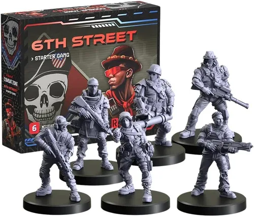 Vista 12 de Monster Fight Club Cyberpunk Red Zona de Combate Miniaturas de Expansión: Edgerunners 1 Pandilla Inicial de Inicio