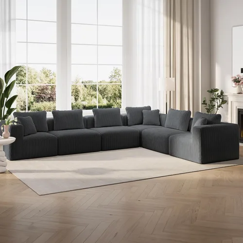 Vista 26 de Novilla - Sofá biplaza modular de 70.8 pulgadas, sofá modular de espacio pequeño, moderno sofá de nube con soporte Smarts Coil®, sofá seccional sin