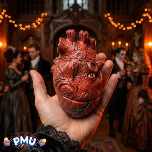 Vista 2 de Partes del cuerpo de fantasía. Corazón (1 por paquete)., Paquete de 1, Corazón rojo