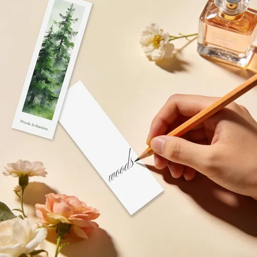 Vista 6 de 50 tiras de prueba de perfume con patrón de cedro, papel sensible al agua, tiras de prueba de fragancias reutilizables para aromaterapia de colonia