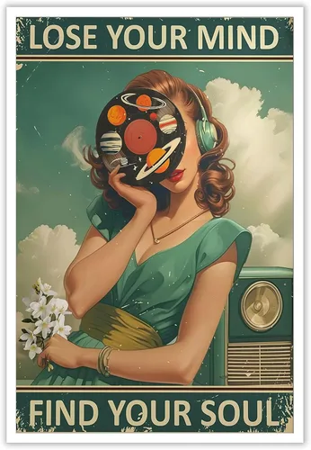 Vista 12 de Póster vintage con texto en inglés «Lose Your Mind Find Your Soul» («Lose Your Mind Find Your Soul») con cita inspiradora, arte de pared, arte