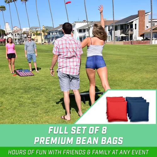 Vista 4 de GoSports Portable Cornhole Sets- Includes 2 Boards, 8 Bean Bags, Carry Case