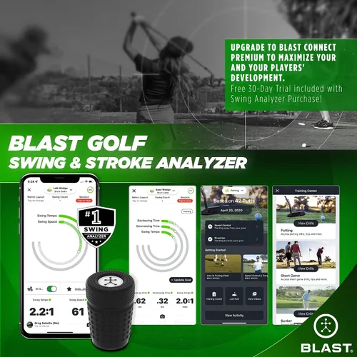 Vista 3 de Blast analizador de golpes de golf, diseñado por profesionales de golf