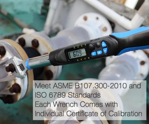 Vista 5 de Llave dinamométrica digital ajustable, rango de par de 5 a 99.5 ft-lb. Mandíbula ajustable de 0.197-1.024 in, par de torsión fijado de objetivo