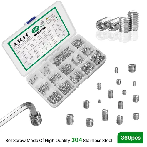 Vista 5 de 360PCS Tornillo de cabeza Allen hexagonal M2.5/M3/M4/M5/M6/M8