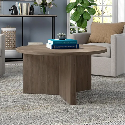 Vista 2 de Henn&Hart Anders Mesa de centro, 32" de ancho, gris Gris(Weathered Gray)