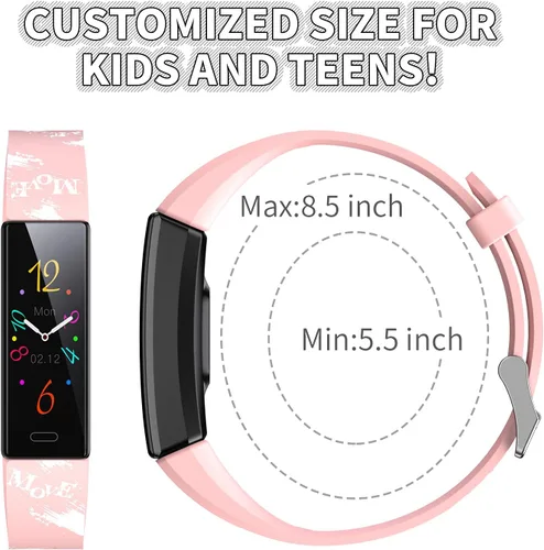 Vista 8 de Reloj para niños, rastreador de fitness, reloj de fitness para niños, rastreador de actividad con podómetros, cronómetro, resistente al agua IP68