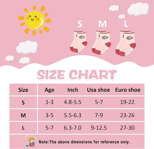 Vista 7 de 12 pares de calcetines antideslizantes antideslizantes para niños, calcetines de algodón para niños de 1-33-55-7 años de edad, niños y niñas