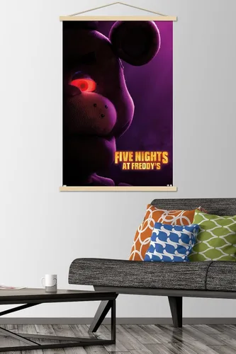 Vista 2 de Trends International Five Nights at Freddy's Movie - Póster de pared de una hoja de Freddy, 22.37 x 34.00 pulgadas, paquete de impresión premium