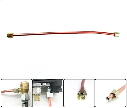 Vista 4 de Tubo de escape de compresor de aire de 1.77 pulgadas de repuesto para bomba de aceite, longitud flexible y resistente para reparación de accesorios