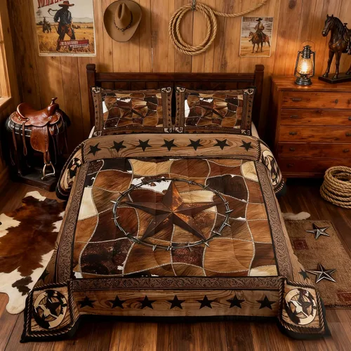 Vista 43 de Manfei Juego de edredón geométrico azteca, tamaño individual, juego de ropa de cama de cactus, vaquera occidental, decoración de habitación de niños
