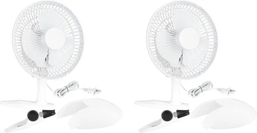 Vista 8 de RamPro Escritorio portátil y ventilador de clip, ventiladores de 6 pulgadas, enchufe pequeño y silencioso, pequeño ventilador de refrigeración Negro