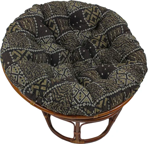 Vista 3 de Blazing Needles Cojín para silla Papasan Tapiz Estampado, 48 x 6 x 48 pulgadas, Palomino