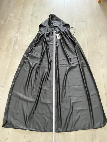 Vista 7 de VGLOOK Capa unisex con capucha para Halloween, Navidad, disfraces y fiesta Negro