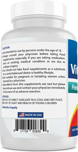 Vista 5 de Best Naturals Vitamina B1 como mononitrato de tiamina 500 mg y vitamina b6 200mg