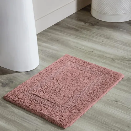 Vista 323 de Better Trends - Juego de 2 alfombras de baño 100% algodón, extra suaves, con borlas, de 17" x 24", alfombra de baño superabsorbente y reversible