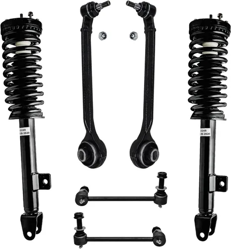 Vista 7 de Detroit Axle - Kit de extremo delantero para Chrysler 300 Dodge Charger 2011-2023 Challenger, 2 Lower Rearward Control Arms 2 Outer Tie Rods 2
