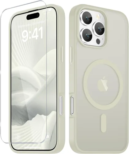 Vista 800 de Funda para Google Pixel 10 Pro XL, cubierta magnética mate, color negro Fit for MagSafe, Screen Protector included, Shockproof Military Grade