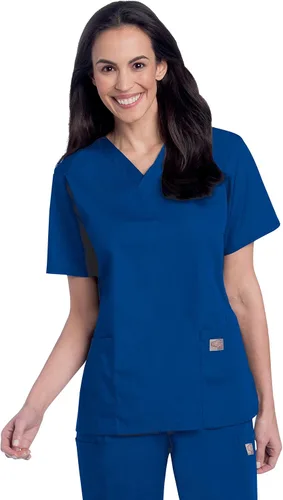 Vista 6 de ScrubZone - Parte superior de ambo con manga corta y cuello en V para mujer