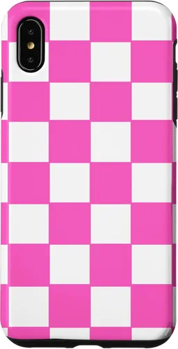 Vista 11 de Funda de tablero de ajedrez clásica a cuadros rosa y blanco para iPhone 16