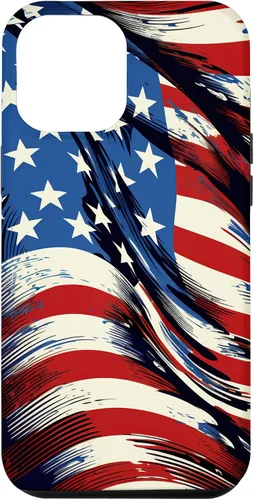 Vista 25 de iPhone 16 Cool USA Flag - Estados Unidos de América - Funda de diseño patriótico
