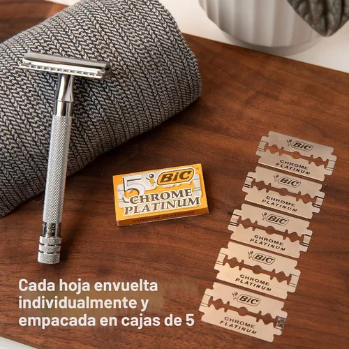 Vista 2 de BIC Cuchillas individuales desechables de doble filo cromado platino (paquete de 100)