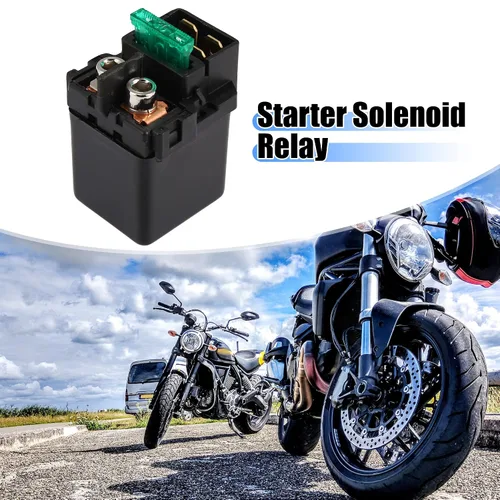 Vista 2 de Motoforti Reemplazo de relé solenoide de arranque para motocicleta moto negro