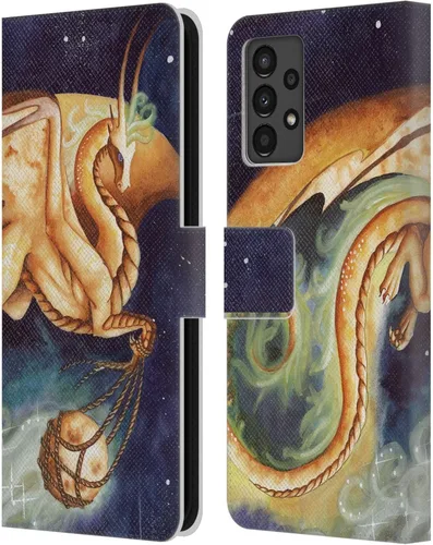 Vista 244 de Head Case Designs Officially Licensed Carla Morrow Galactic Entrancement Dragons Leather Wallet Case Compatible with Samsung Galaxy A07 4G