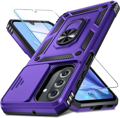 Vista 35 de Janmitta Funda compatible con Samsung Galaxy A16 5G/4G con Cubierta Deslizante Integrada para Lente de Cámara + Protector de Pantalla + Soporte