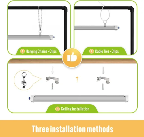 Vista 7 de Luz de cultivo colgante de 1.4 pies para plantas de interior, espectro completo con LED rojo de 660 nm, lámpara de cultivo T5 2020T, lámpara