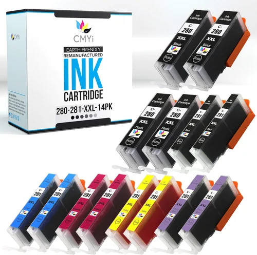 Vista 16 de 280XXL - Cartucho de tinta de repuesto para Canon PIXMA TR7520, TR7620, TR8520, TR8620, TR8620a, TR8622, TR8622a, TS6120, TS6220, TS6320, TS702