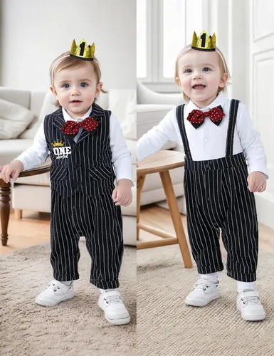Vista 2 de Tomolant Trajes de cumpleaños para bebé niño