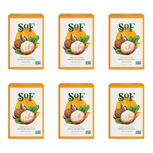 Vista 12 de South Of France SoF - Jabón de barra triple molido, con aceite de coco y manteca de karité orgánica, vegano y sin OMG, libre de ftalatos, sulfatos