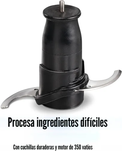 Vista 6 de Hamilton Beach - Picador de verduras eléctrico y mini procesador de alimentos, 3 tazas, 350 vatios, para picar, cortar y hacer puré, negro (72850)