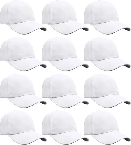 Vista 37 de Falari - 12 unidades de gorras de béisbol, lisas y de tamaño ajustable, venta al por mayor Verde militar