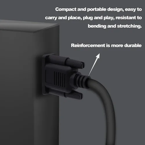 Vista 5 de DB9 conector macho RS232 RS485 9 Pin Serial Port Extension Cable D-SUB 9 Pin a cable desnudo con terminal Breakout -Negro-1M (DB9 macho)