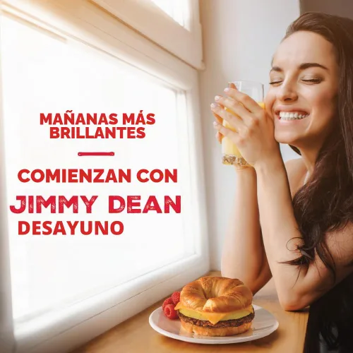 Vista 6 de Jimmy Dean Sándwich de desayuno con croissant de salchicha, huevo y queso, 4 unidades (congelado)
