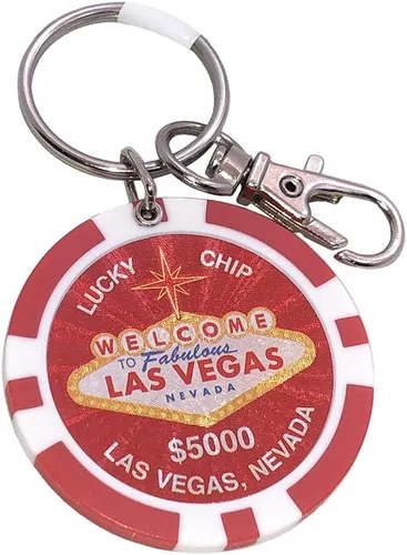 Vista 4 de Llavero Las Vegas, Ficha de Poker de la suerte