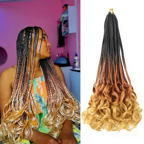 Vista 47 de Cabello para Trenzas Rizo Francés Color 1 Trenzas de Ganchillo Rizo Francés 10 Pulgadas Trenzas de Caja Cabello de Ganchillo para Mujeres y Niños