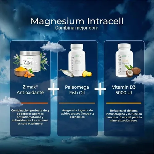 Vista 7 de INTRACELL de Magnesio Premium - 500 mg - 120 Cápsulas (Paquete de 2)