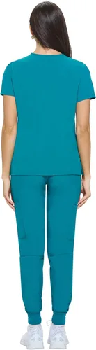 Vista 3 de Natural Uniforms Conjunto deportivo elástico esencial para mujer
