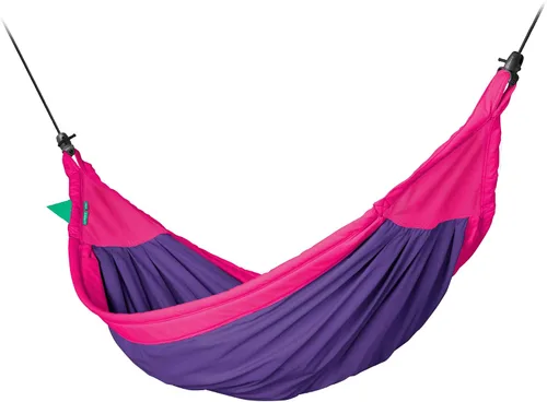 Vista 8 de LA SIESTA Hamaca Moki XXL para familia y niños, juego en interiores y exteriores, materiales fáciles de limpiar, algodón súper suave, a partir de 3