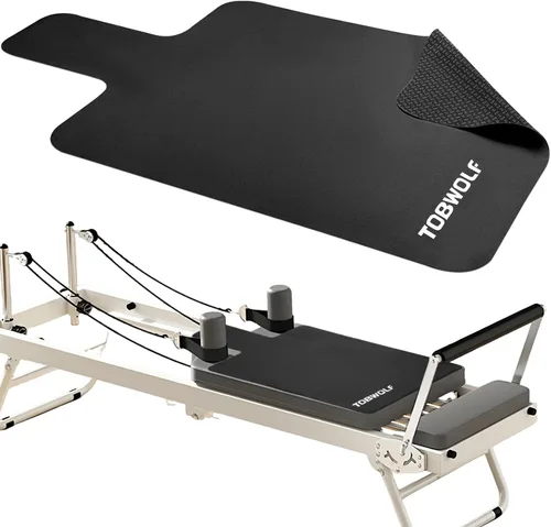 Vista 9 de TOBWOLF Pilates Reformer Mat Towel, 39'' x 24'' Non-Slip Backing Exercise Mat for Pilates Reformer, Comfortable Experience with Sweat-Wicking &
