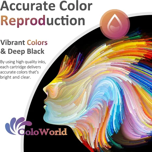 Vista 3 de ColoWorld Cartuchos de tinta remanufacturados de repuesto para HP 61XL 61 XL Combo Pack para Envy 4500 4502 5534 5535 DeskJet 2512 2542 2540 2544