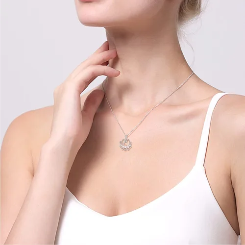Vista 6 de KINGWHYTE Collar de urna de plata de ley S925 para Ashe para mujer joyería de cremación para regalos conmemorativos de Ashe