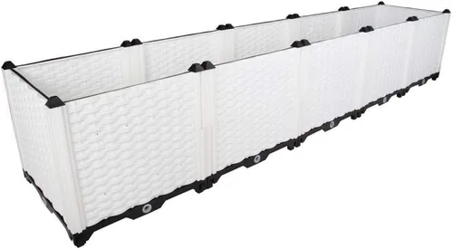 Vista 10 de BAOYOUNI - Juego de jardinera cuadrada para interiores o exteriores, maceta de plástico, caja de cultivo para verduras frescas, hierbas, flores