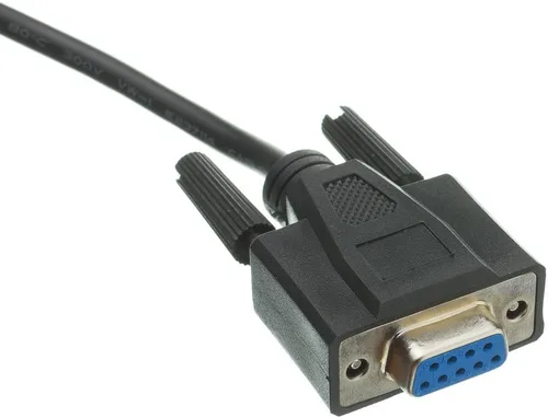 Vista 3 de CableWholesale Cable de extensión serie de 6 pies, DB9 macho a hembra, 28 AWG, conductor RS232 9, 1:1, negro, extensor serie macho a hembra