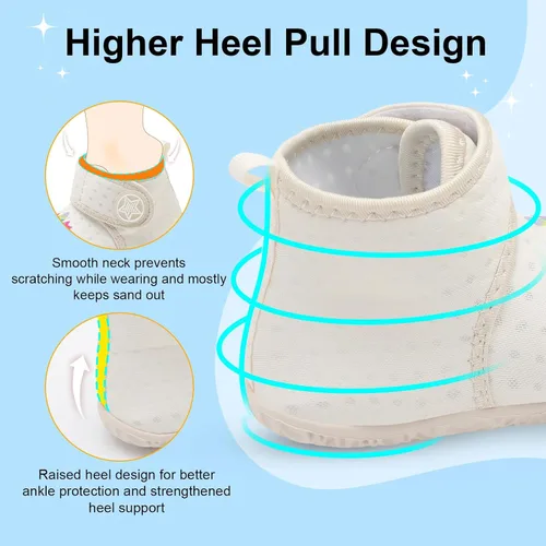 Vista 4 de JOINFREE Zapatillas transpirables para bebés y niñas, zapatos antideslizantes para primeros pasos, zapatos para cuna, zapatos descalzos para bebés