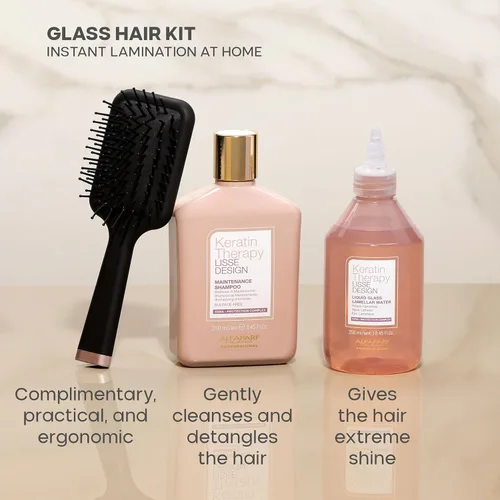Vista 9 de Alfaparf Milano Keratin Therapy Lisse Design Glass Lamination Hair Set