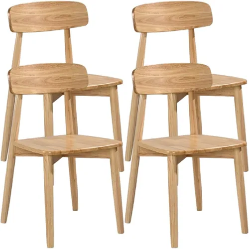 Vista 15 de YVYKFZD Sillas de comedor de madera maciza, juego de sillas de comedor de salón, sillas de cocina sin brazos con respaldo curvo, silla auxiliar